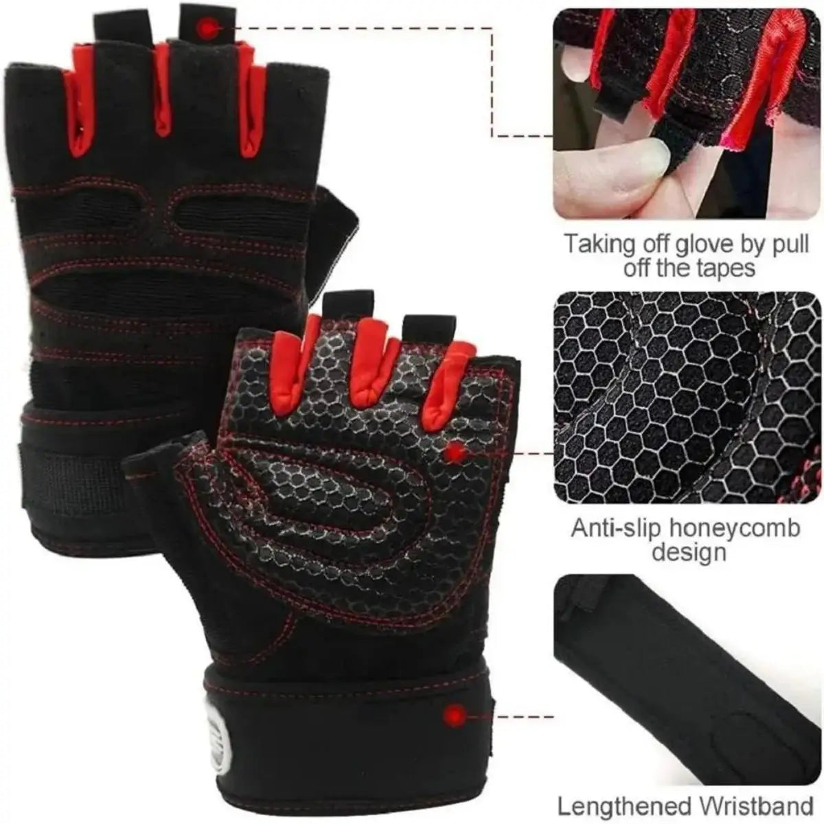 Weightlifting Gloves with Wrist Support