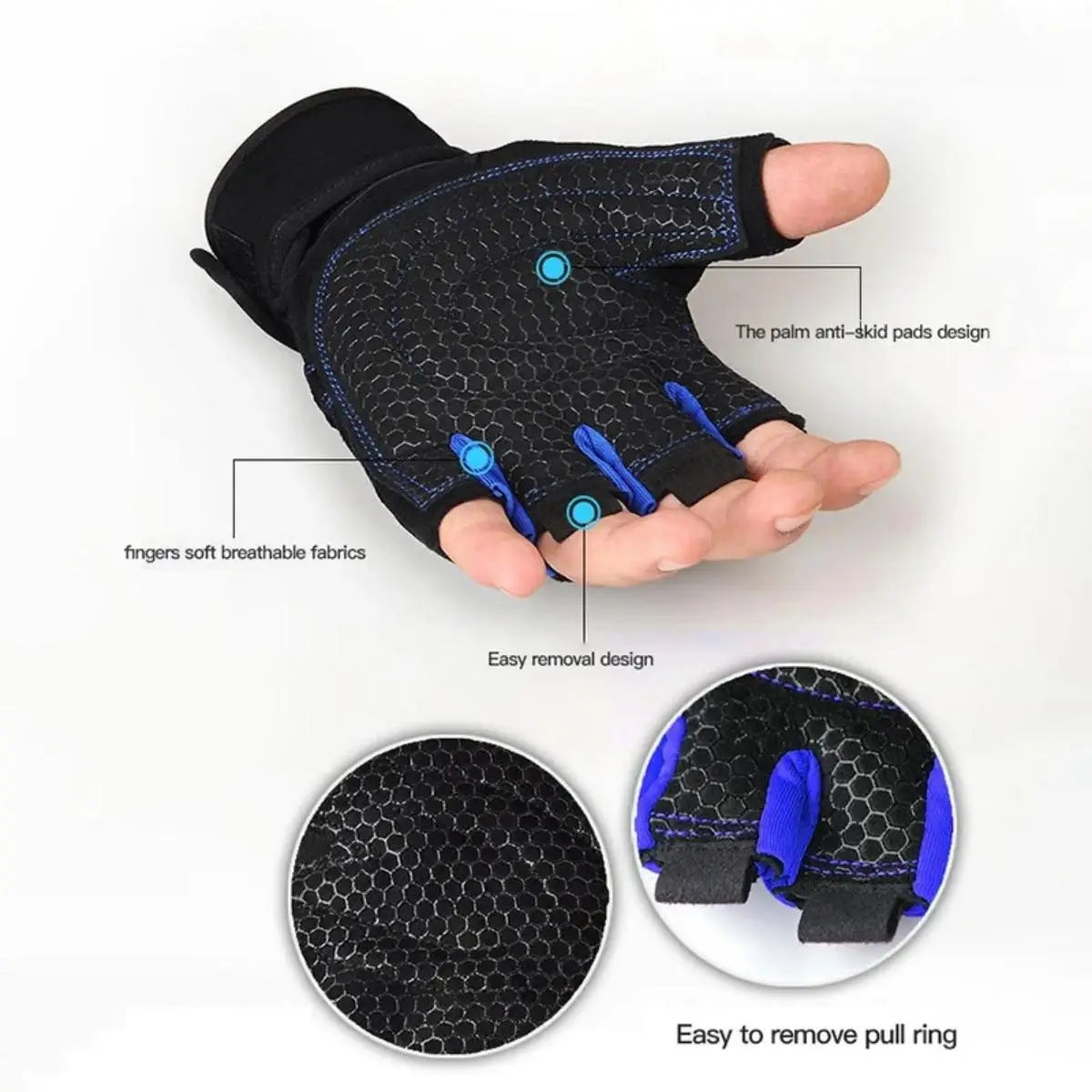Weightlifting Gloves with Wrist Support